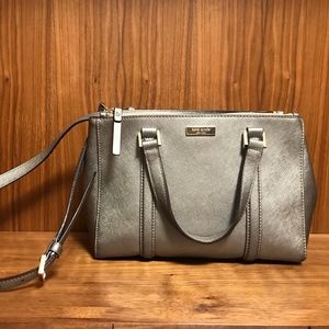 Gray Kate Spade purse